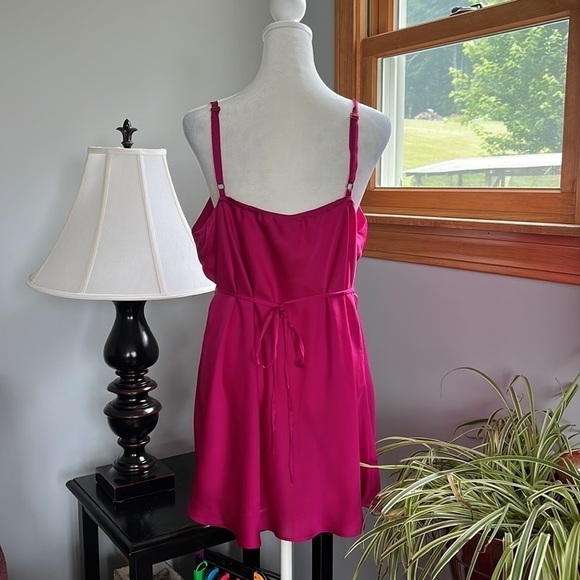 Ruffle Camisole Plus Size Pink Top Spaghetti Straps 2X - Picture 7 of 9